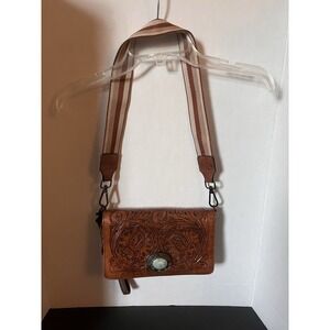 Brown American Darling Genuine Leather Handcrafted Western HandBag